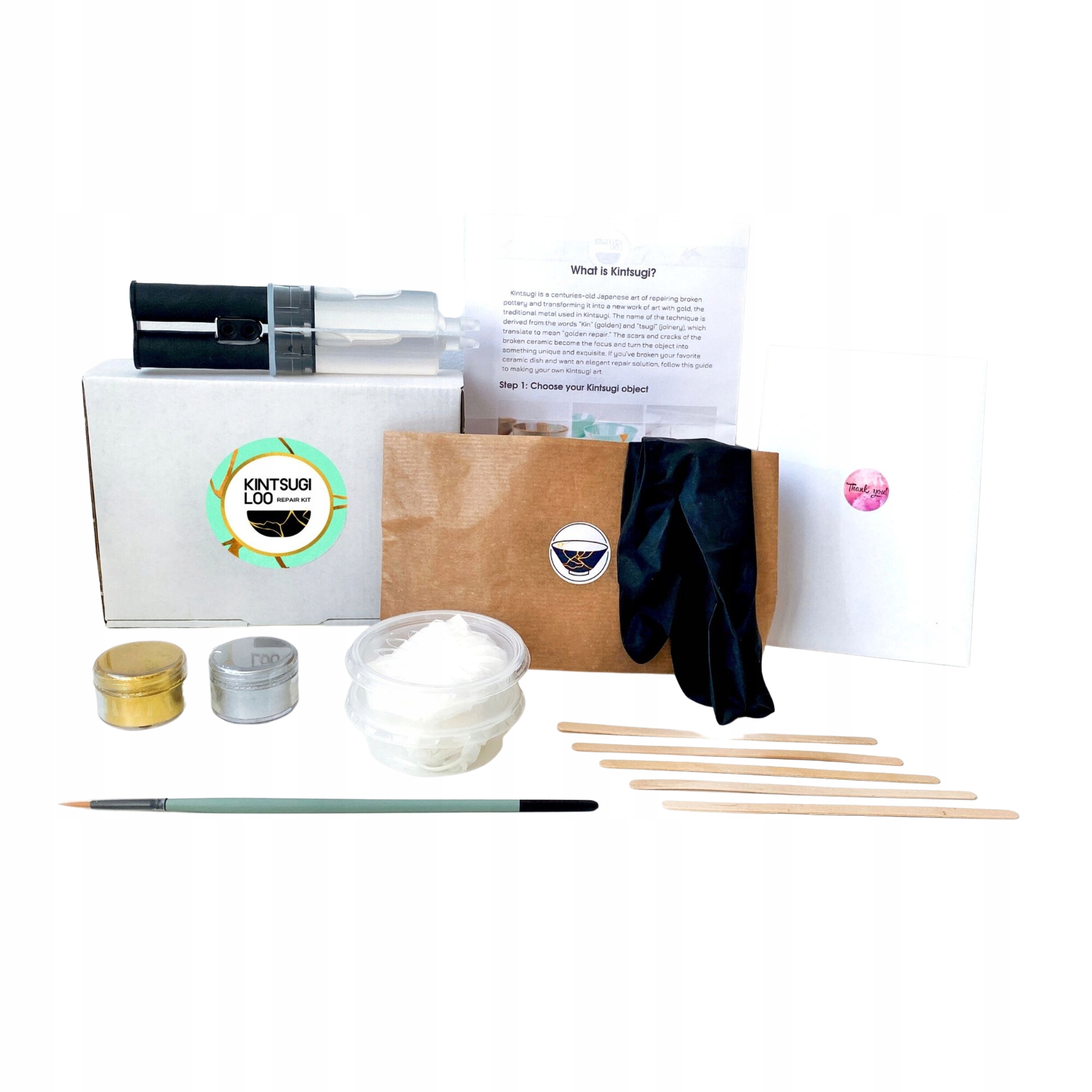 Sada Pro Techniku Kintsugi Diy Oprava Keramiky Zlato A Stříbro