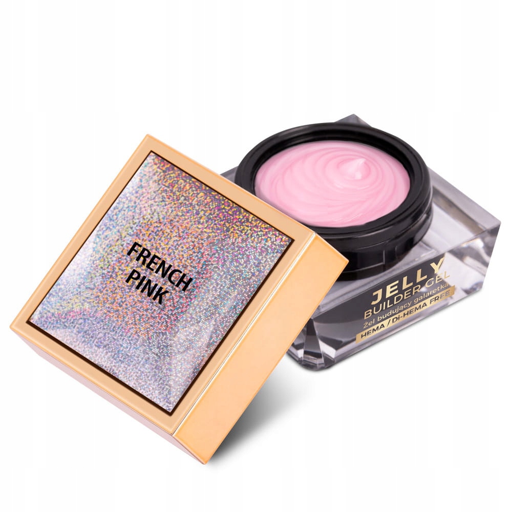 Gel na prodlužování nehtů Mollynails 50 g Tvrdý French Pink Růžový