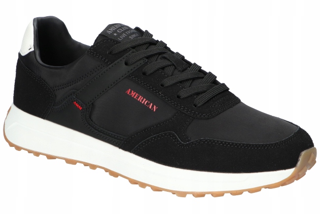 American Club AA43 Adidasy Módní Tenisky Sportovní Pánské Boty Černé 45