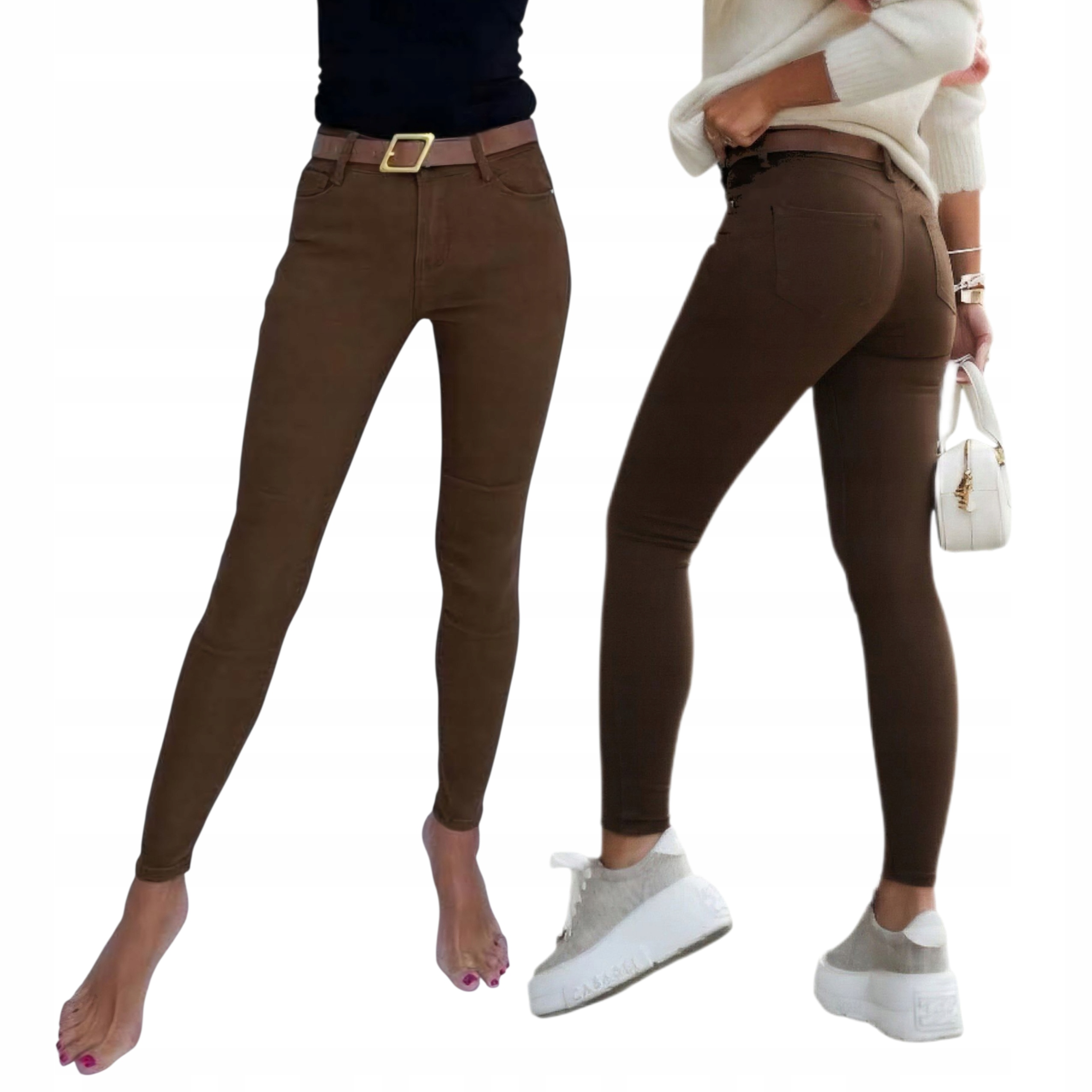 M.Sara Jeansy czekoladowe rurki push up skinny jeansy rozmiar 42/XL