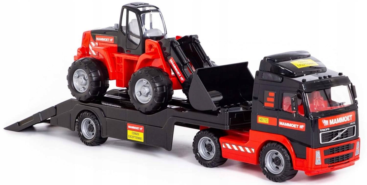 VOLVO WIELKI TIR CIĘŻARÓWKA Laweta KOPARKA MAMMOET Marka Polesie