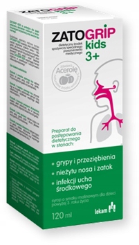 Zatogrip Kids sirup s malinovou príchuťou 120 ml