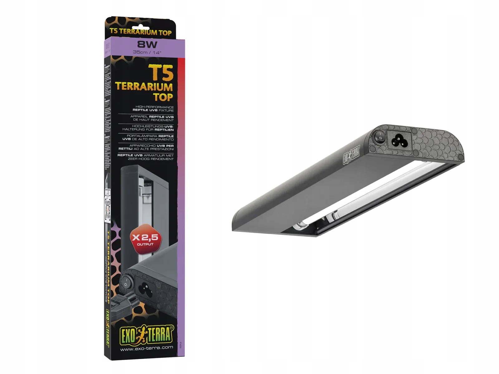 Svítidlo pro zářivku Uvb T5 8W, 35 cm Exo Terra