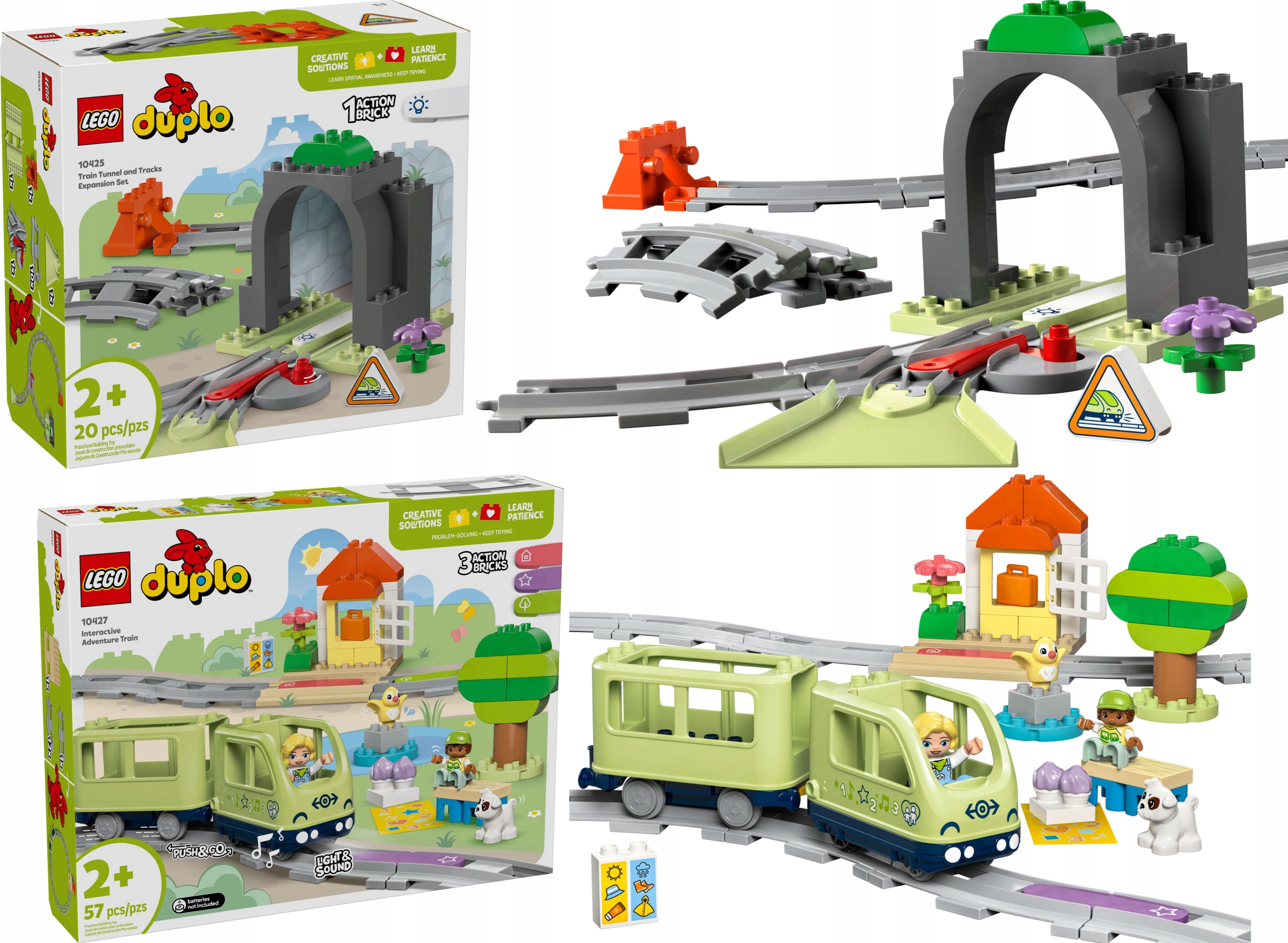 Lego Duplo 10425 Tunel a železniční tratě +lego 10427 Dobrodružství s vlakem