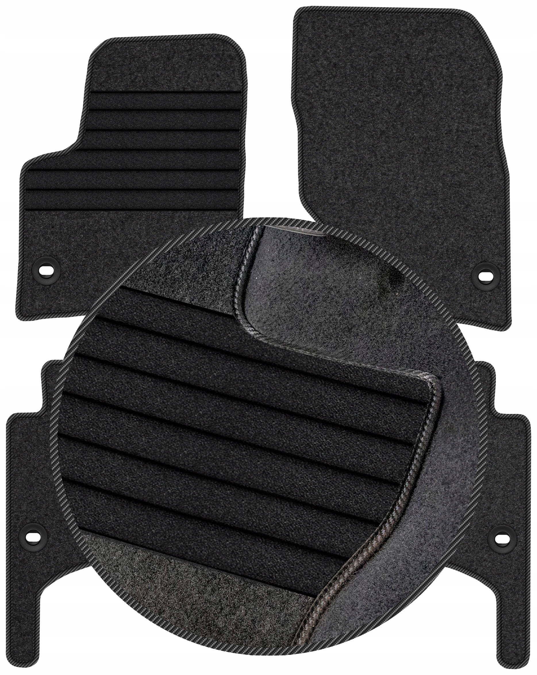 Porsche Cayenne I 2002-2010 Velurové autokoberce Zesílené