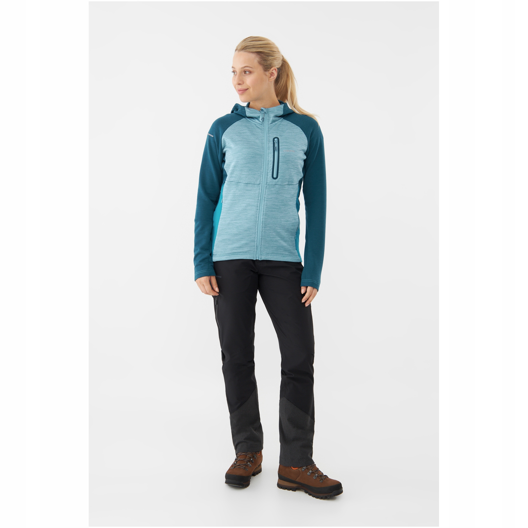 Bluza trekkingowa damska Viking Delmore turkusowa L