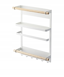 Veľký magnetický držiak Yamazaki Tosca Magnetic Side Rack, široký biely