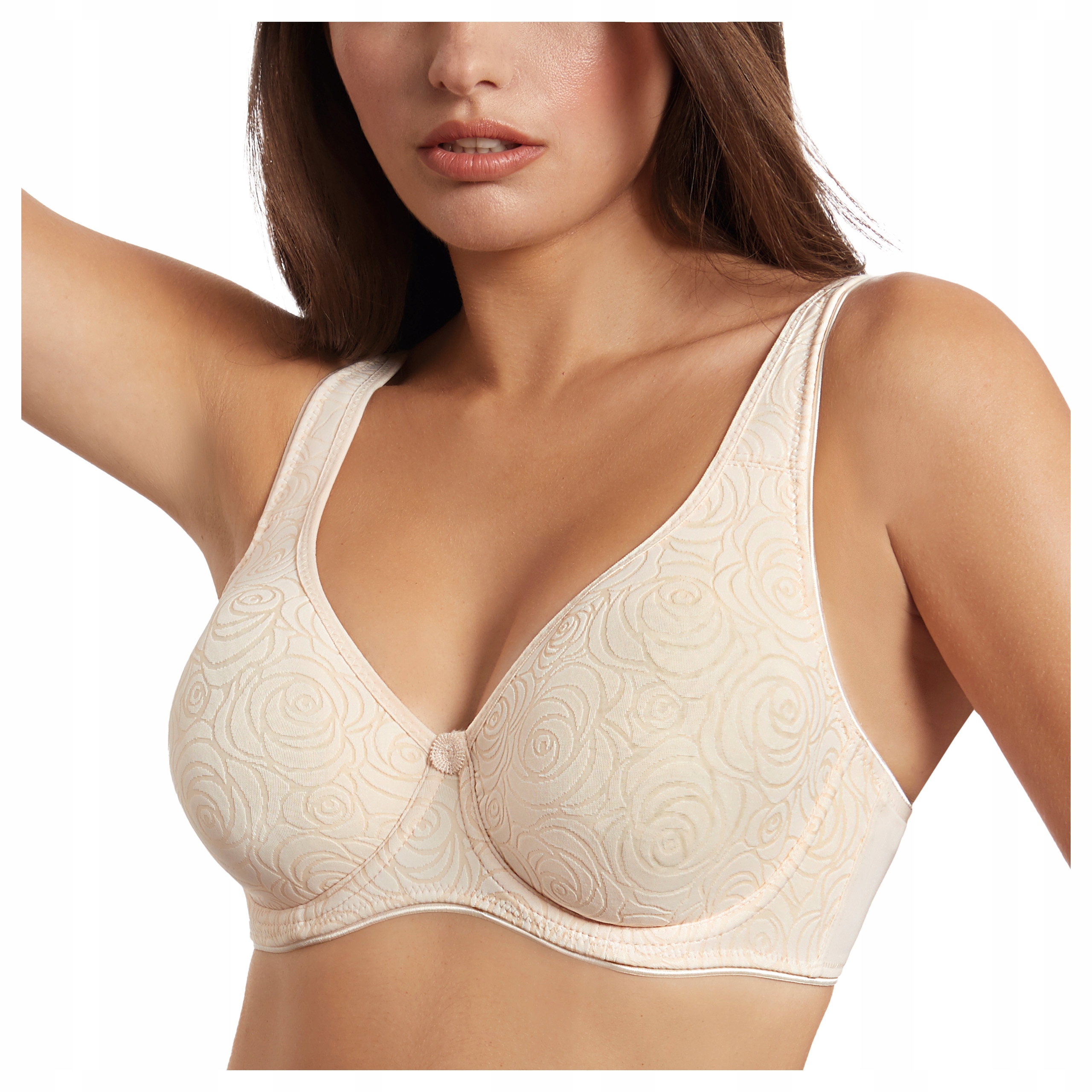 Zabudovaná měkká podprsenka na kosticích Široká ramínka Růžová 85C