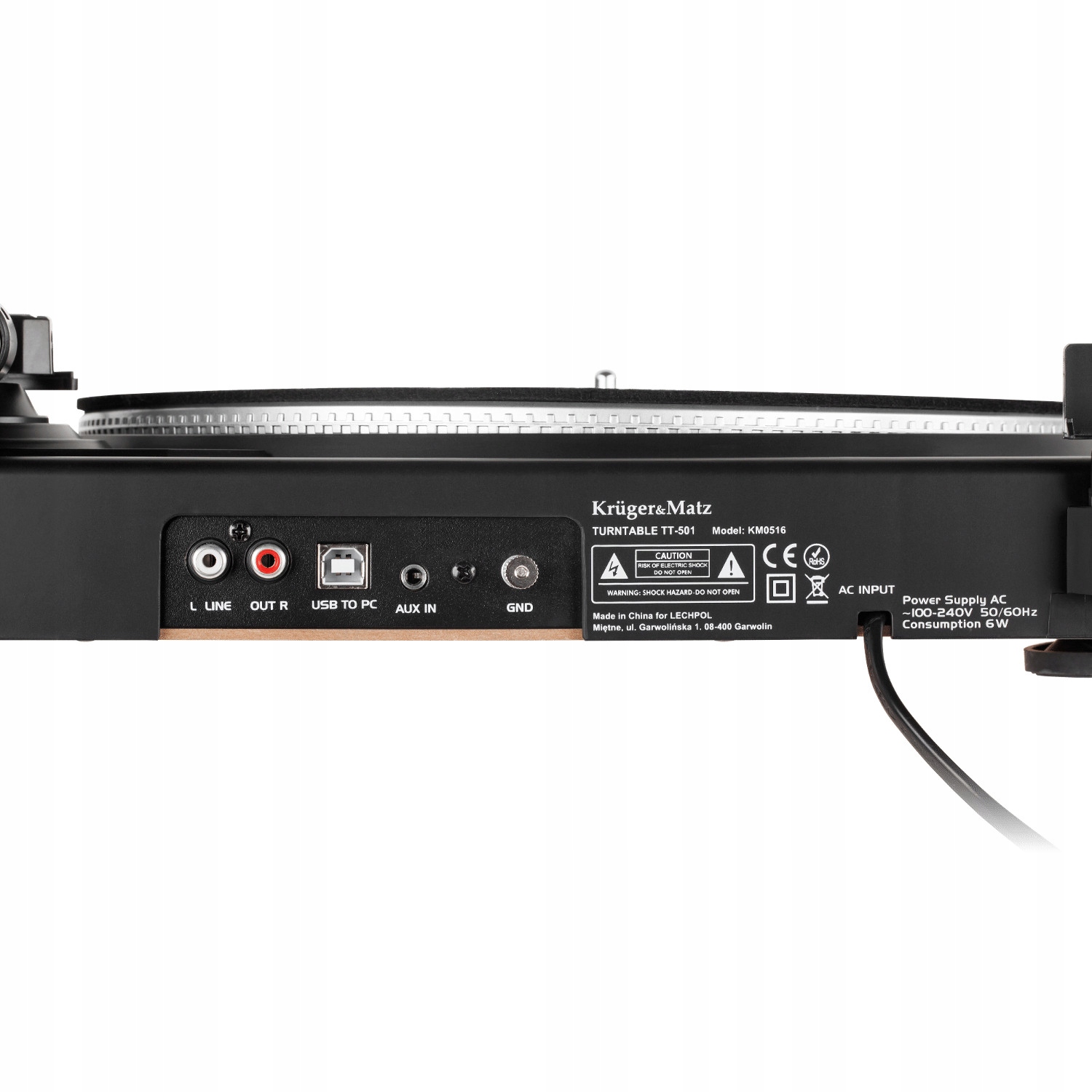 KRUGER GRAMOFON VINYL USB AUX RETRO VINTAGE CZARNY Marka Kruger&matz