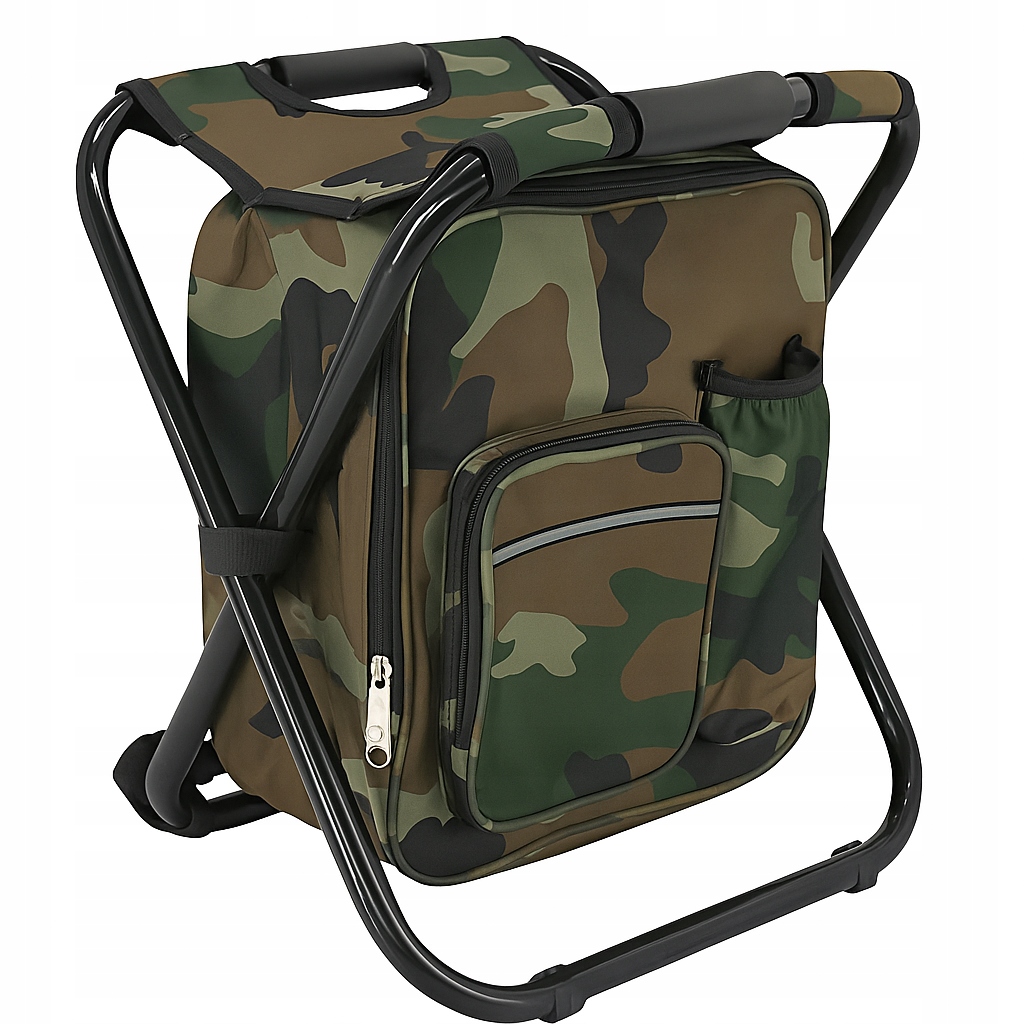 Plecak Torba termiczna z krzesełkiem składanym 2w1 wędkarski turystyczny