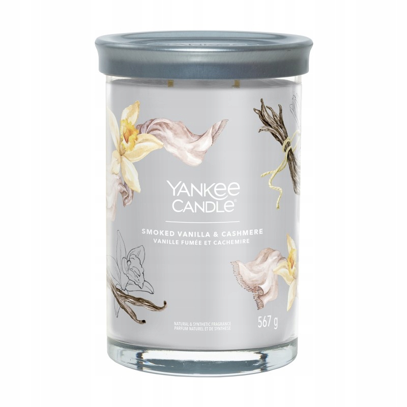 Smoked Vanilla & Cashmere Yankee Candle svíčka tumbler se dvěma knoty