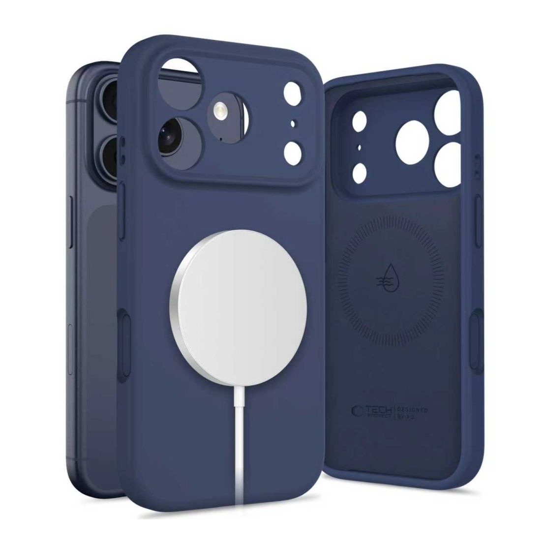 Etui do iPhone 17 Pro Max Tech-Protect Silicone MagSafe granatowe
