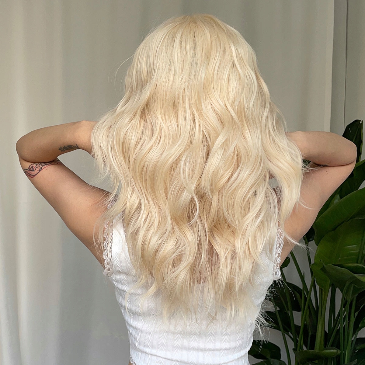 Paruka Jasný Blond Přírodní Ombre Hříva Jako Pravá