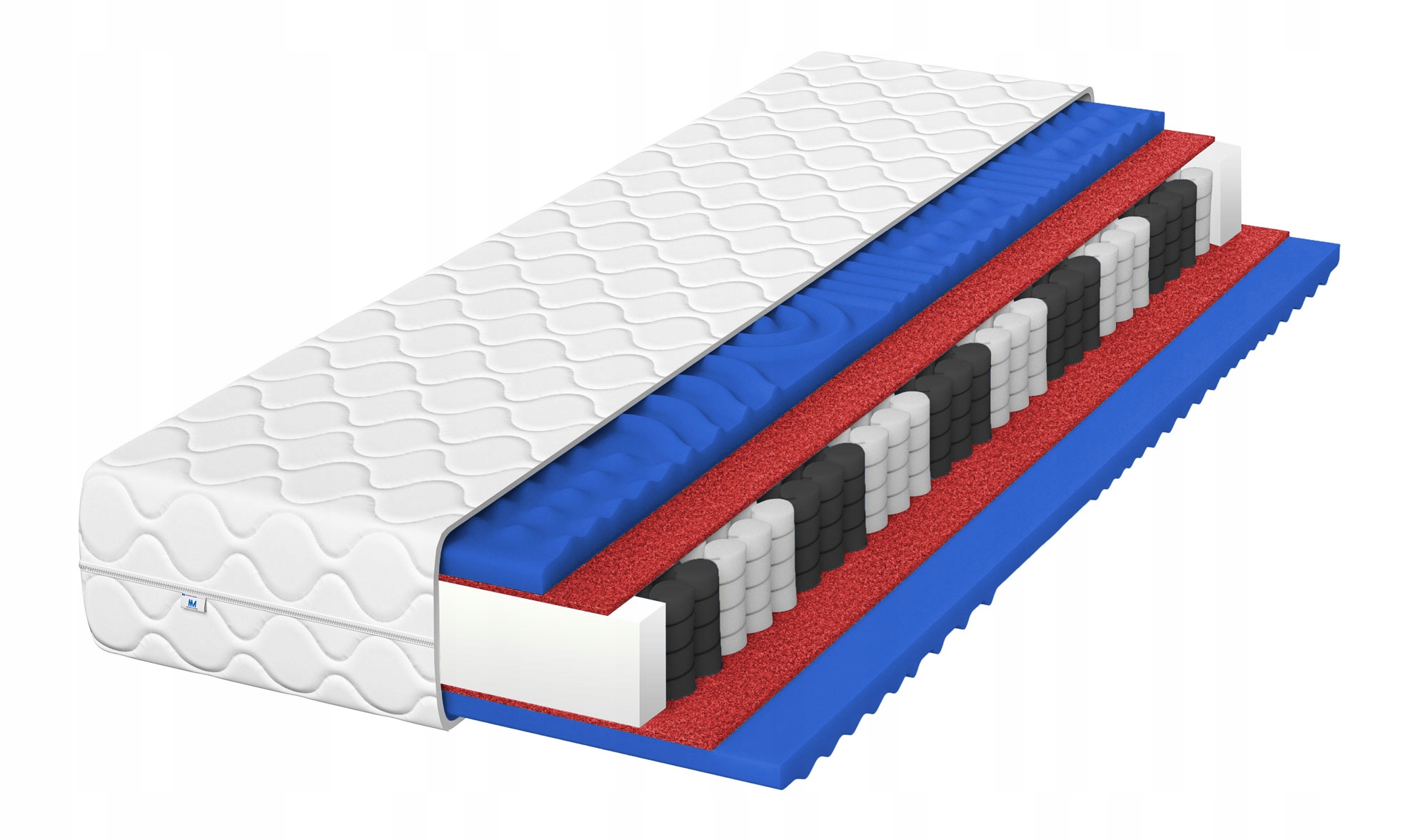 Matrace 180x200 21cm s taštičkovými pružinami, středně tvrdá s masáží HyperElastic H3