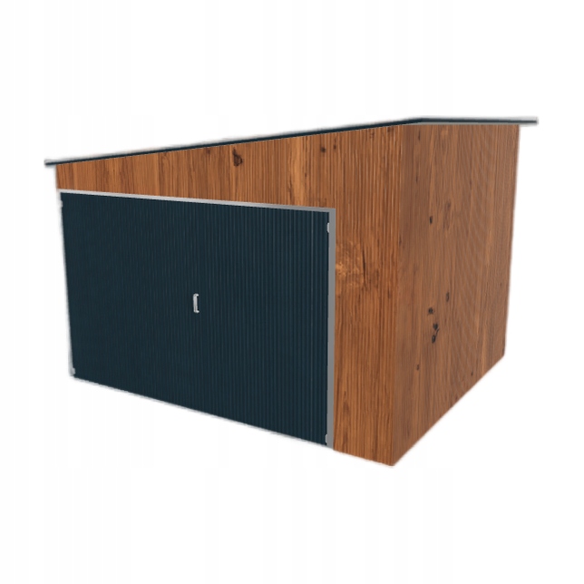 Plechová garáž 3.5 x 3 m jednopolohový spád doleva Zlatý dub