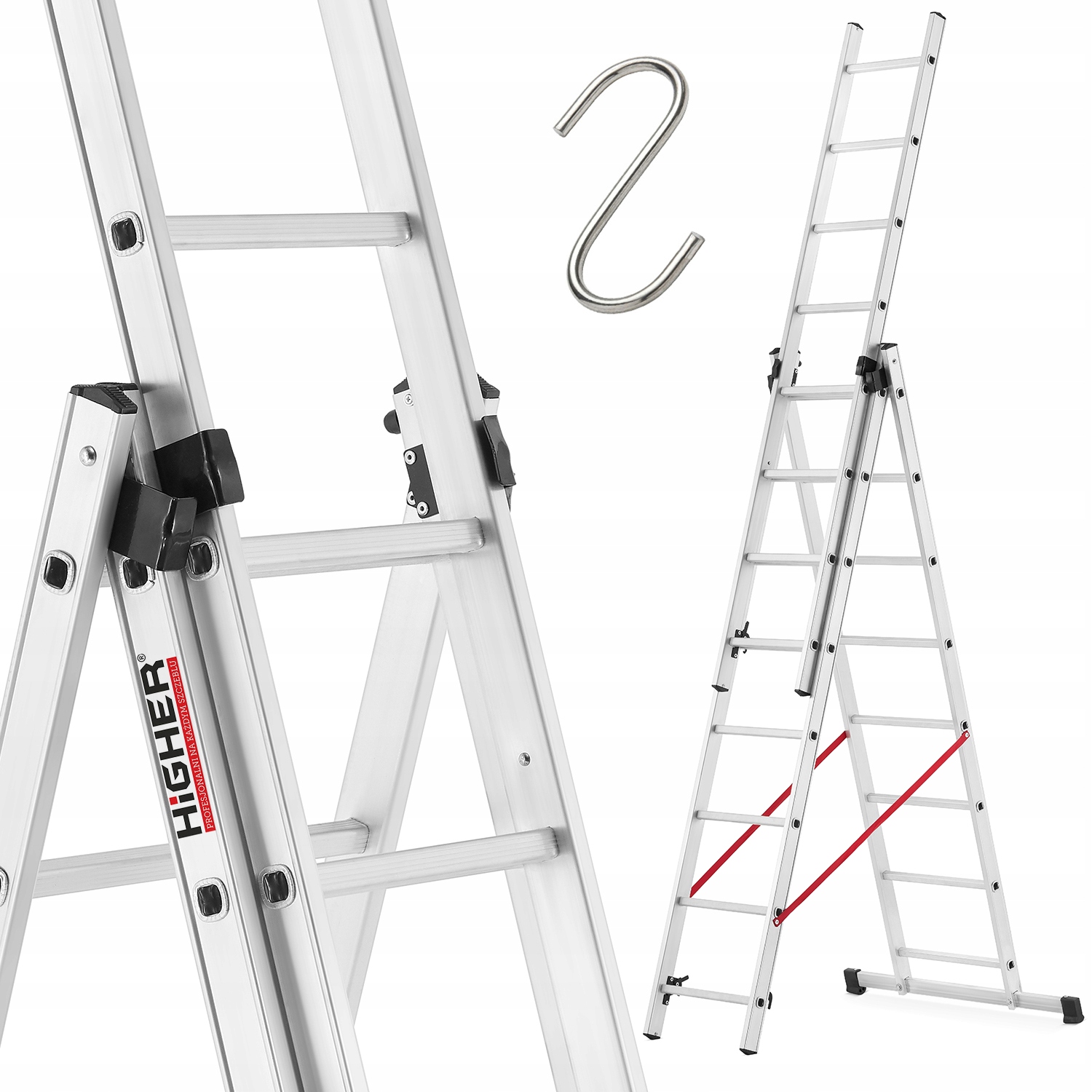 

Mocna Drabina Aluminiowa 3x8 Uniwersalna Higher