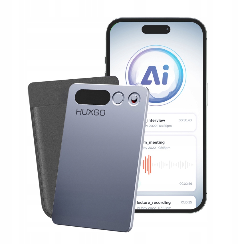 Huxgo Ai Voice Recorder Diktafón inteligentný jazykový prekladač 64 Gb Bt 5.3