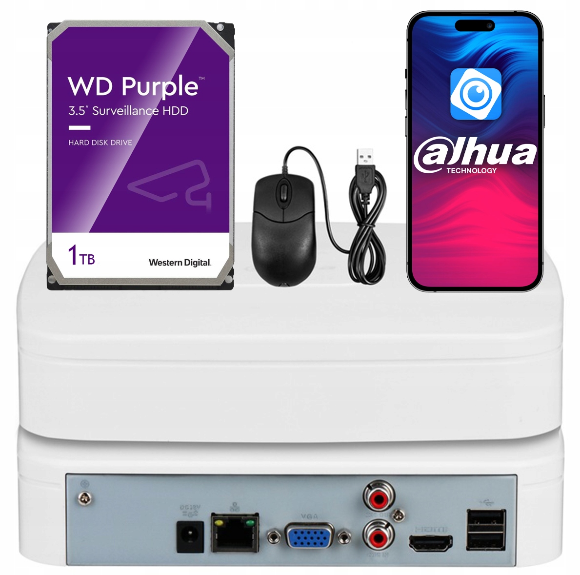 Ip Rekordér NVR2108-4KS3 8 kanálový 12Mpx 1U Lite Dahua Wd Purple 1TB