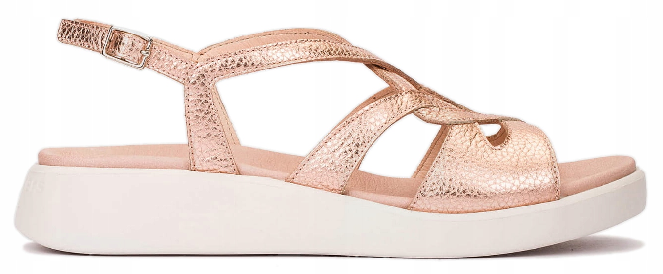 Dámské Sandály Růžové Zlato Kožené Pohodlné Měkké Lehké Wonders 40