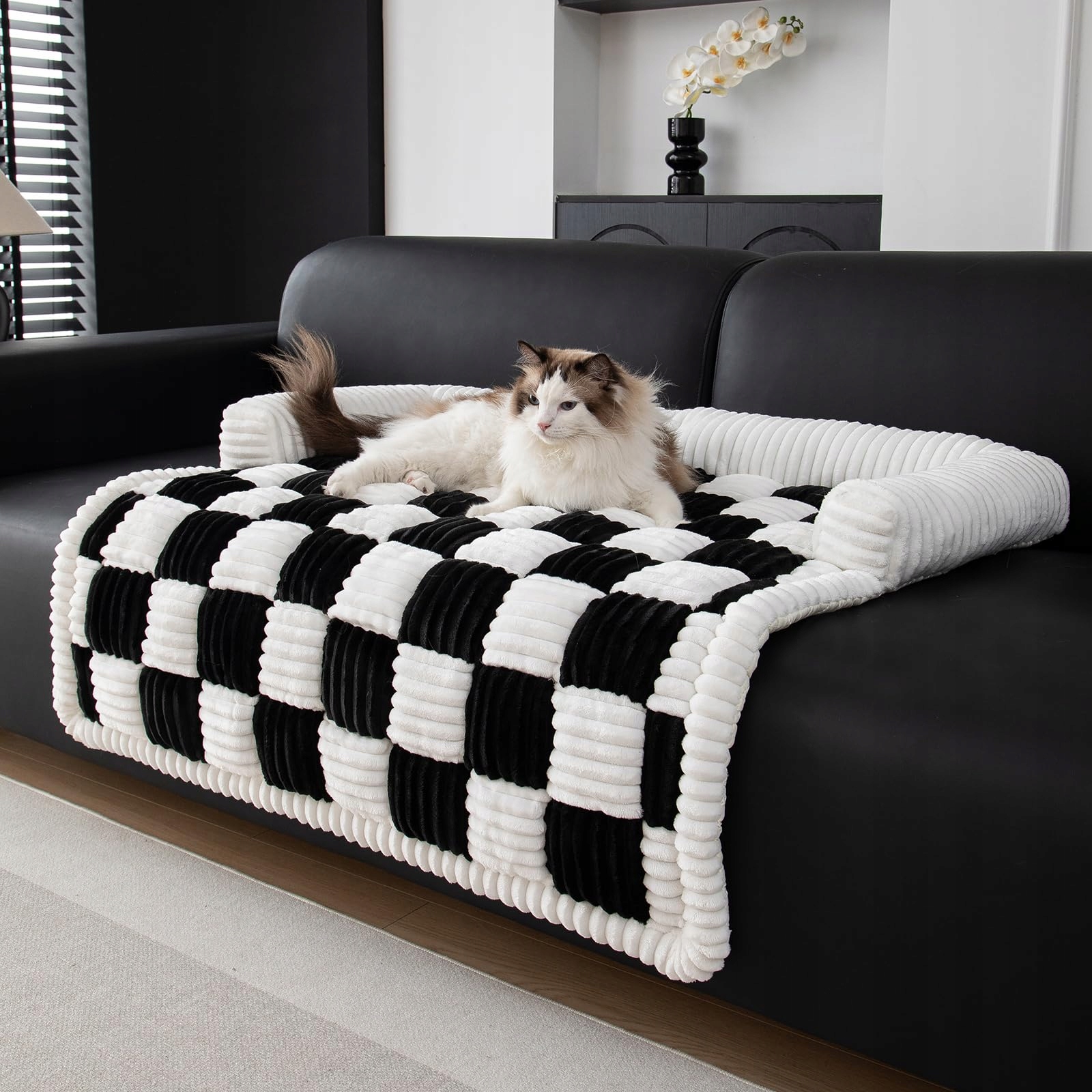 Levně Topchances Pelíšek pro velké psy 90x90x13 cm béžové