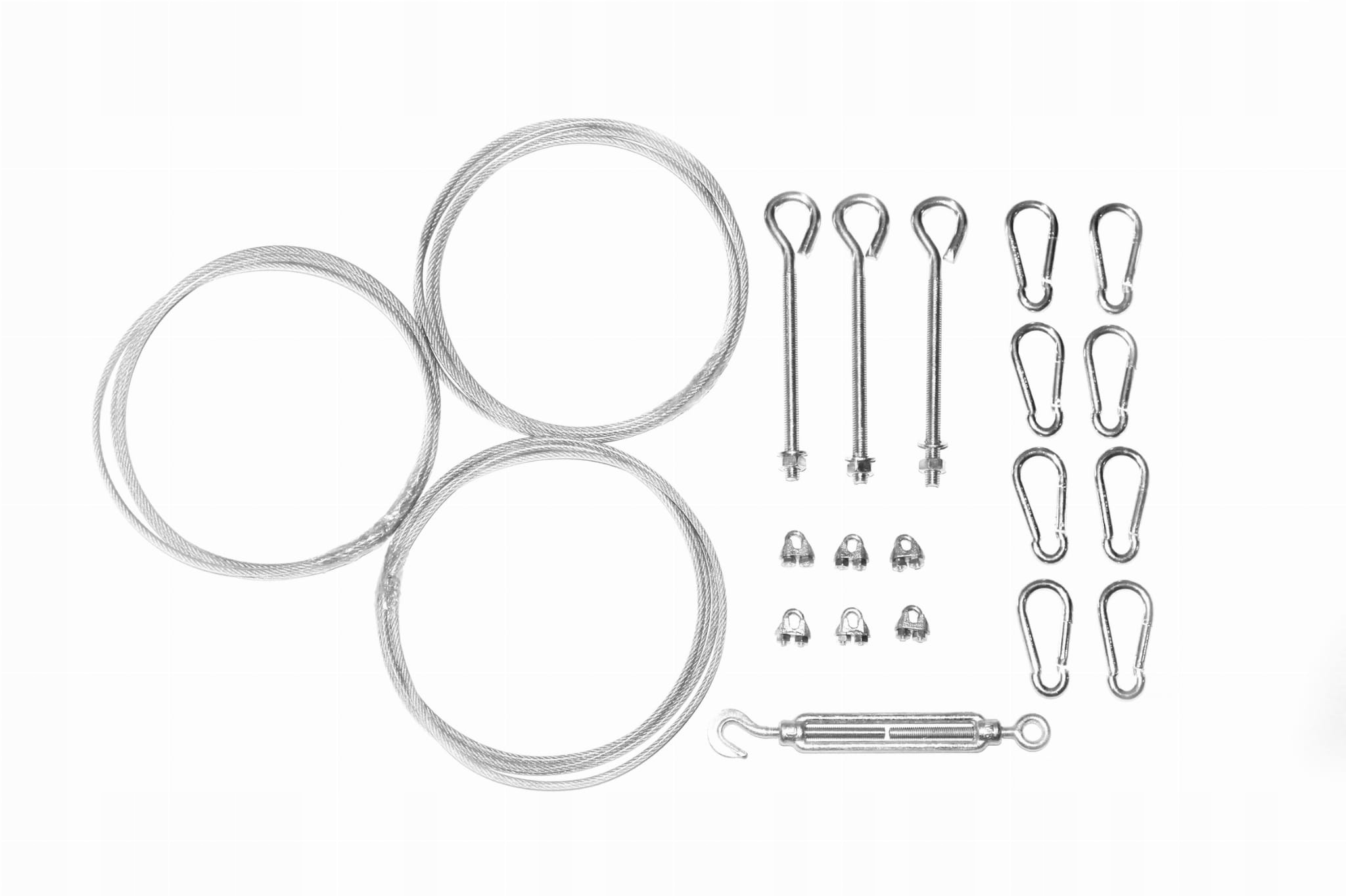 ZESTAW DO MONTAŻU ŻAGLI PRZECIWSŁONECZNYCH TRÓJKĄTNYCH DO METALU