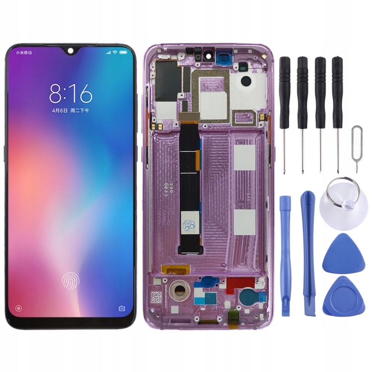OLED LCD Screen for Xiaomi Mi 9 Digitizer Full Assembly with Frame(Black)