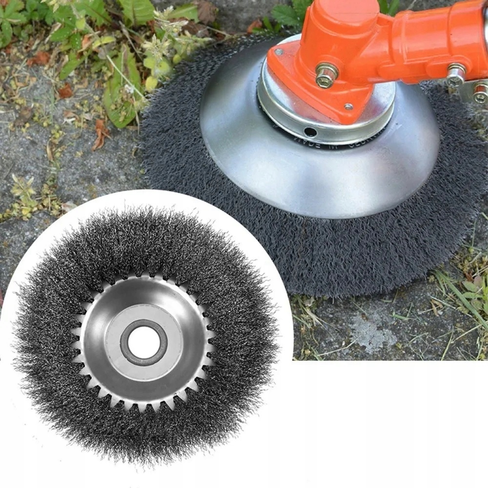 SZCZOTKA DRUCIANA DO KOSY SPALINOWEJ GŁOWICA 200mm METALOWA Kod producenta TT-szczotka-do-kosy-200mm