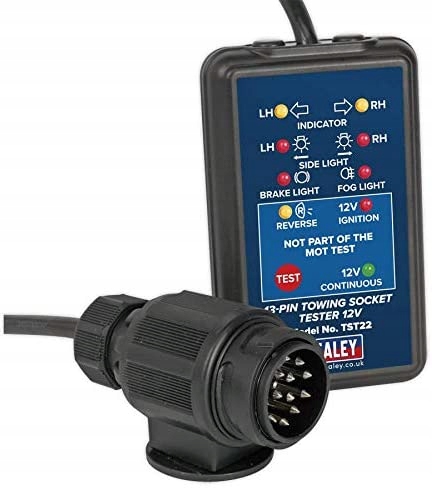 Sealey Tester 12V na kontrolu elektrických zásuviek, 13 a 7 pinových