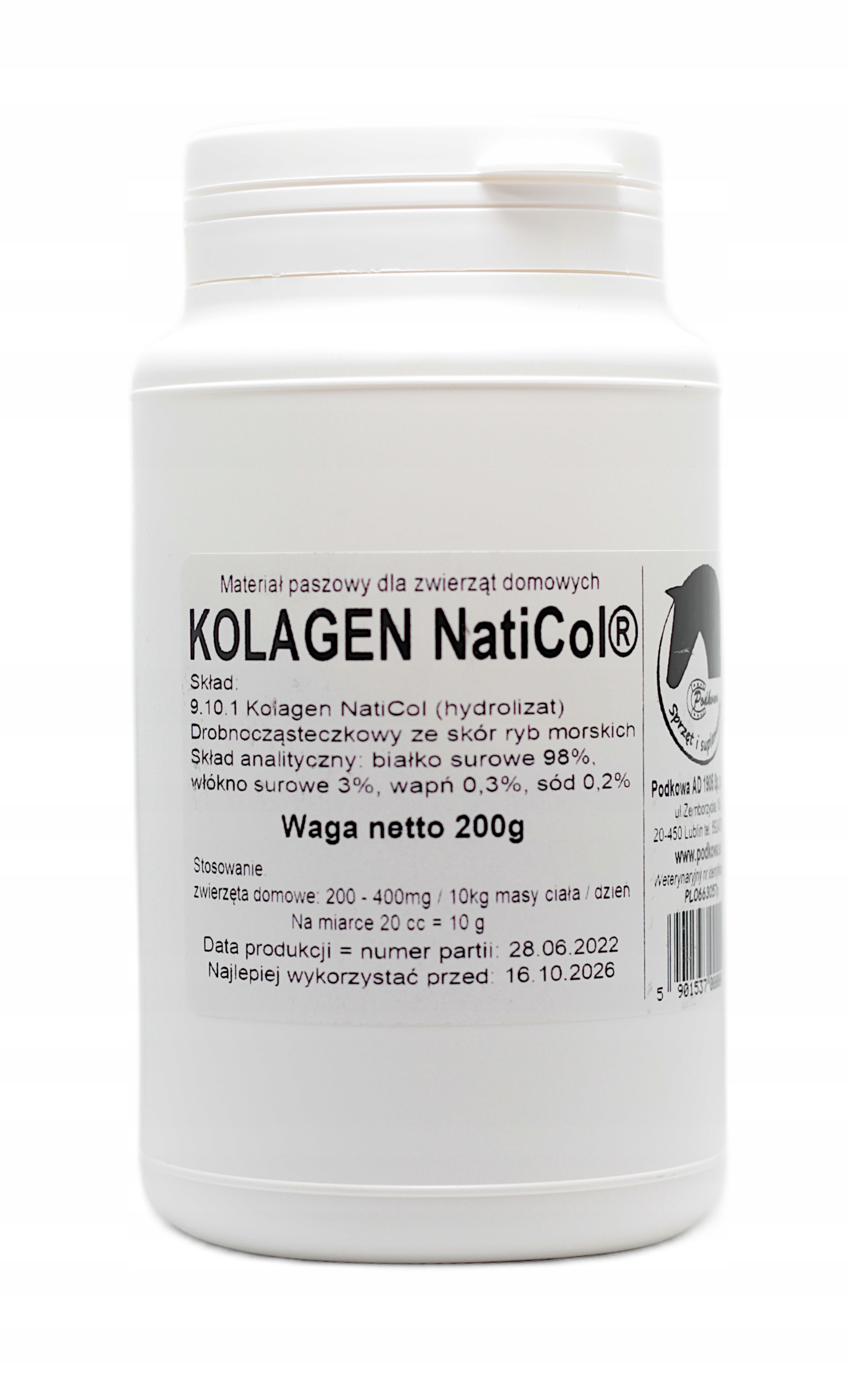Podkowa Kolagen z ryb oceanicznych 200g w proszku NatiCol