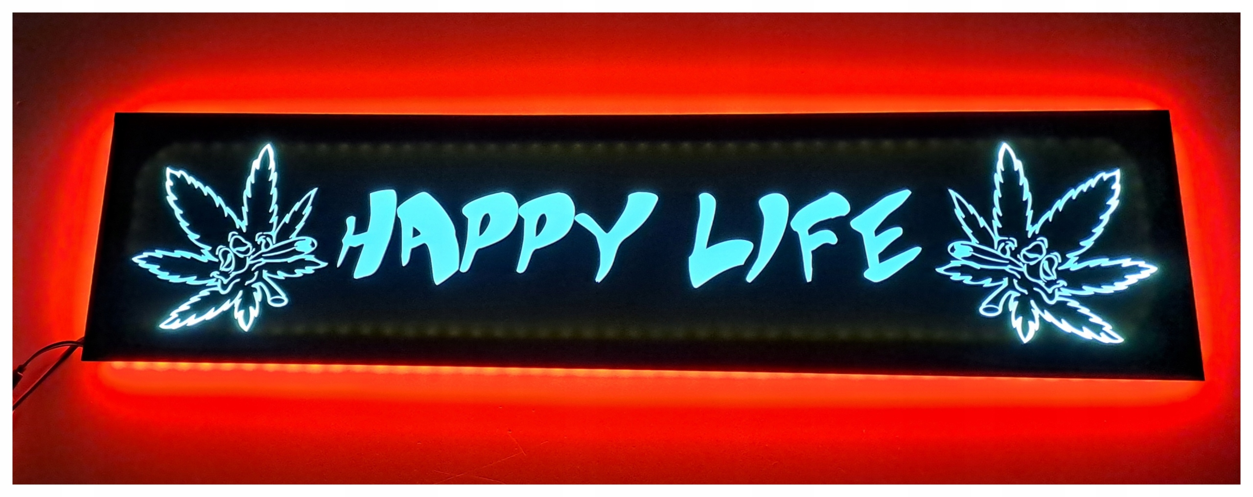 Led tabuľa Happy life nad posteľou man daf scania s podsvietením kabíny Tir