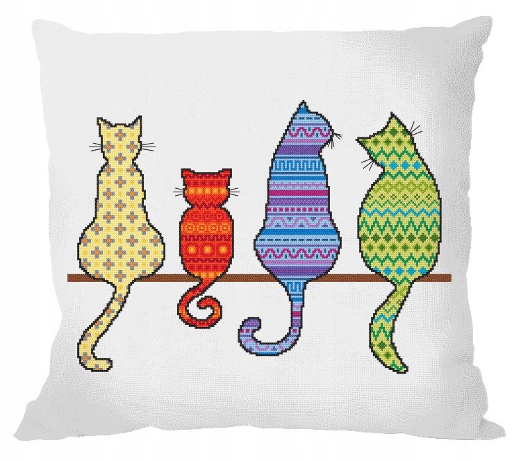 Křížková výšivka Sada s mulinkou a potahem