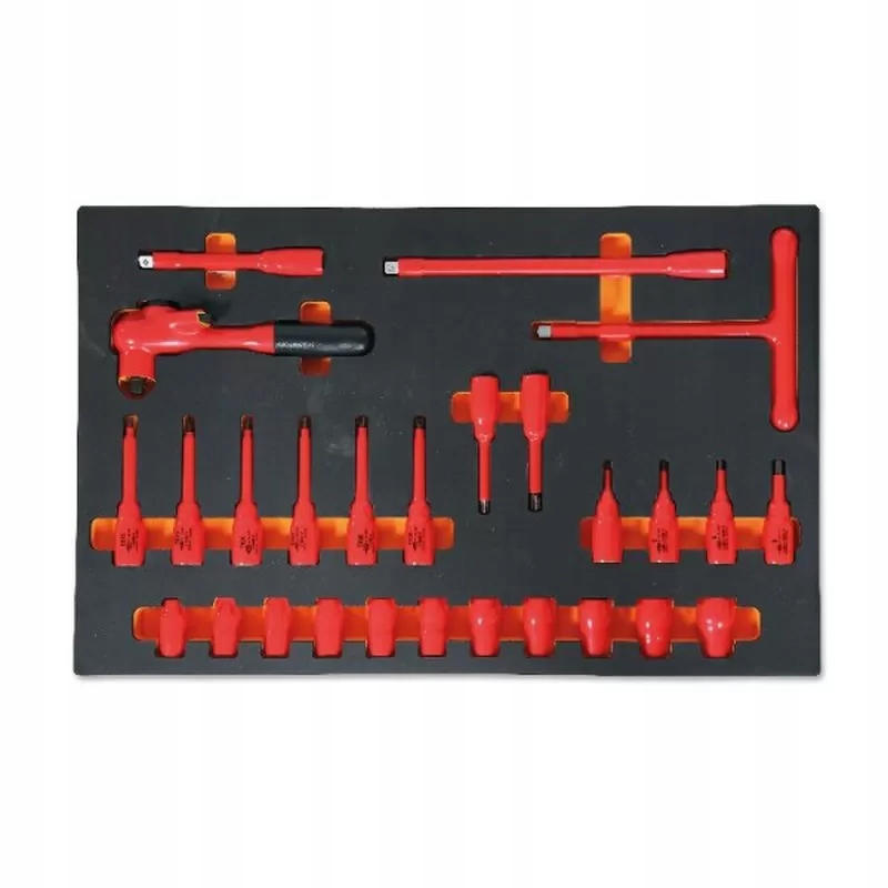 Zestaw 27 narzędzi w izolacji do 1000V w miękkim wkładzie profilowanym