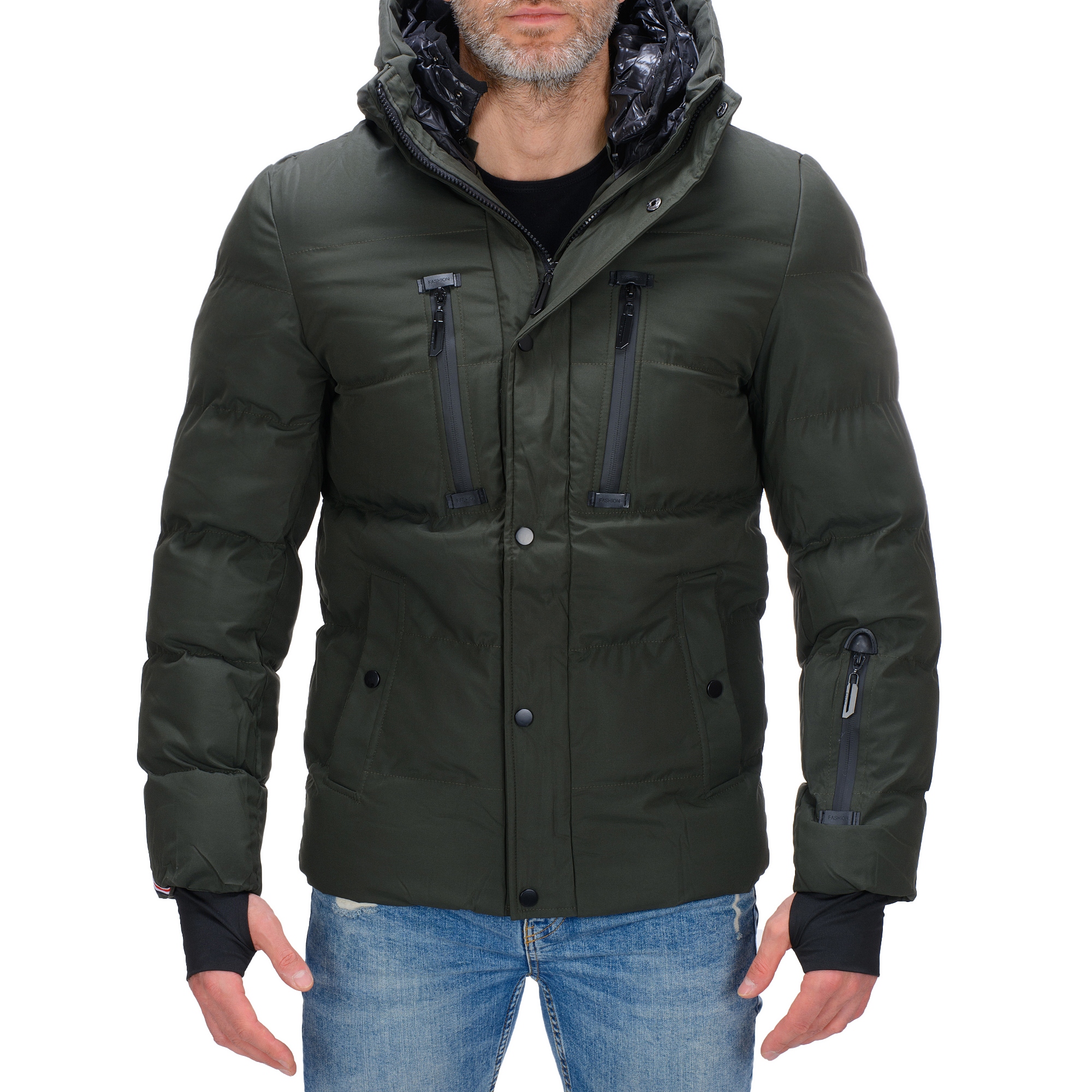 M771-136 vel. XL Pánská Zimní Prošívaná Bunda Brand