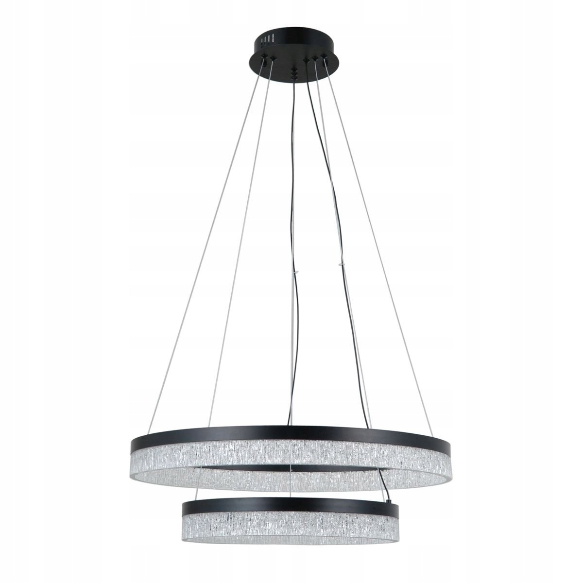 Moderná závesná Led lampa 36W čierna Italux do obývačky