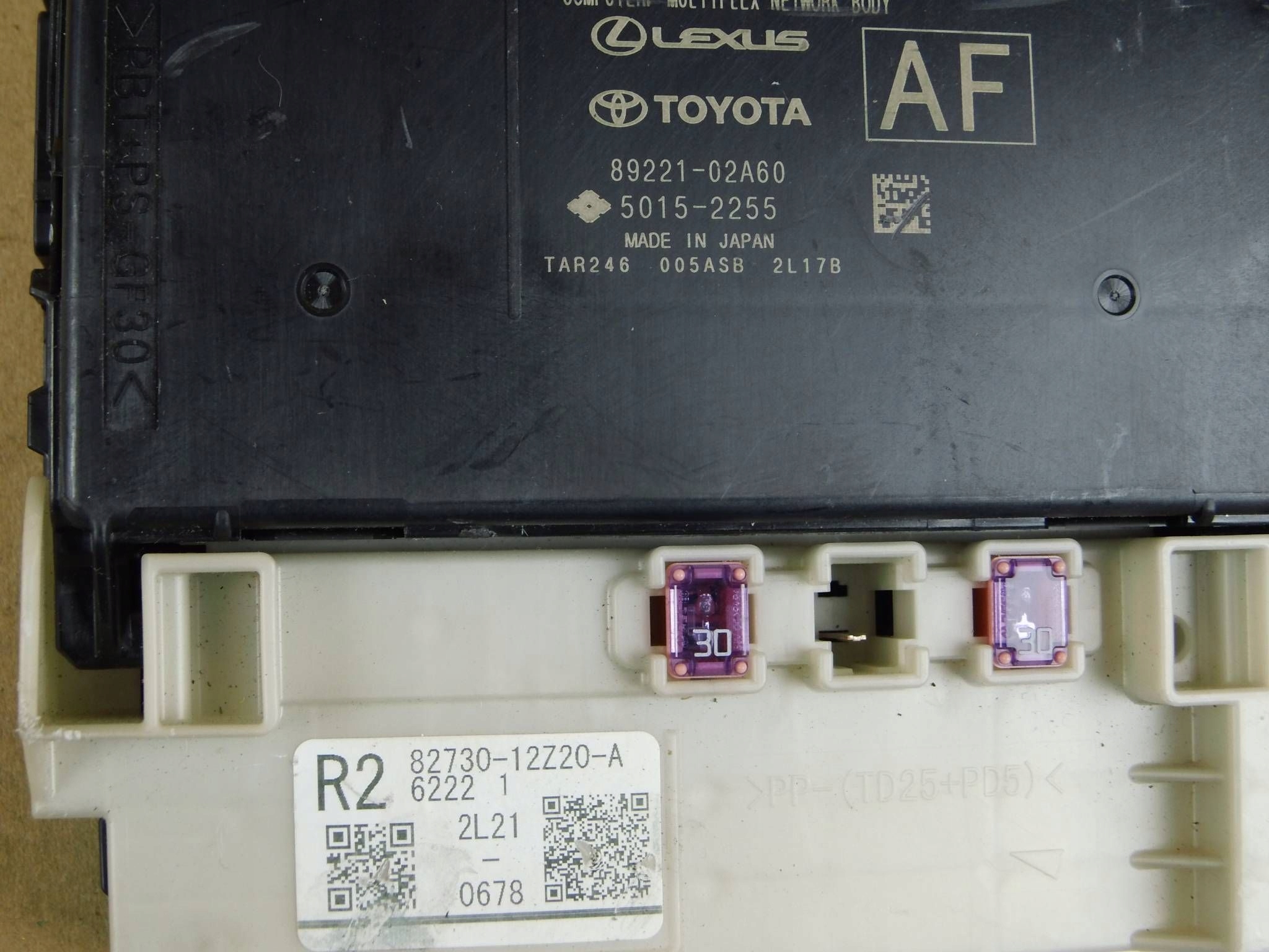 Toyota Corolla E21 module computer control unit komfortu MPX BODY 89221-02A60