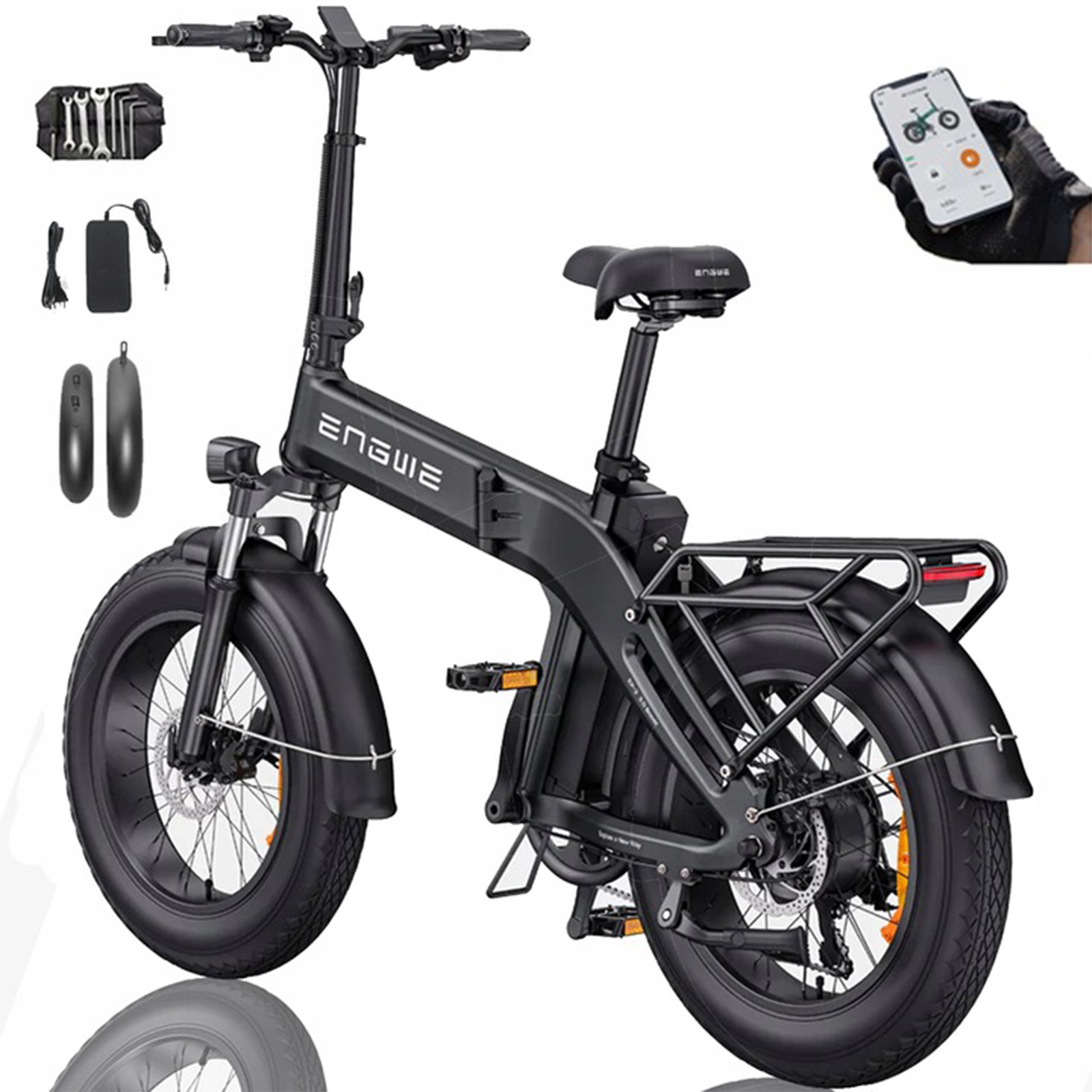 20" skládací elektrické městské kolo Engwe EP-2 3.0 Boost 250W 13.5AH 120 km+ aplikace