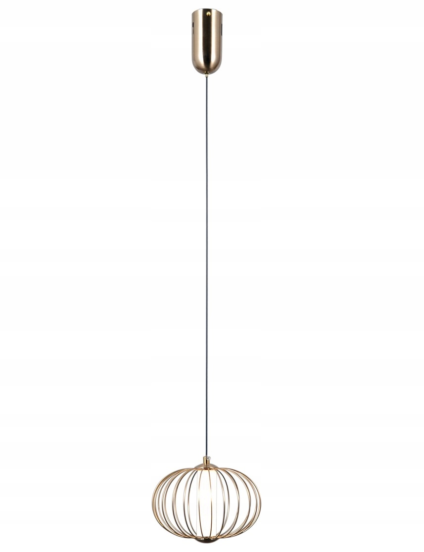 Závěsná, stropní zlatá Led lampa 5W 3000K Rabel do ložnice obývacího pokoje Rabel