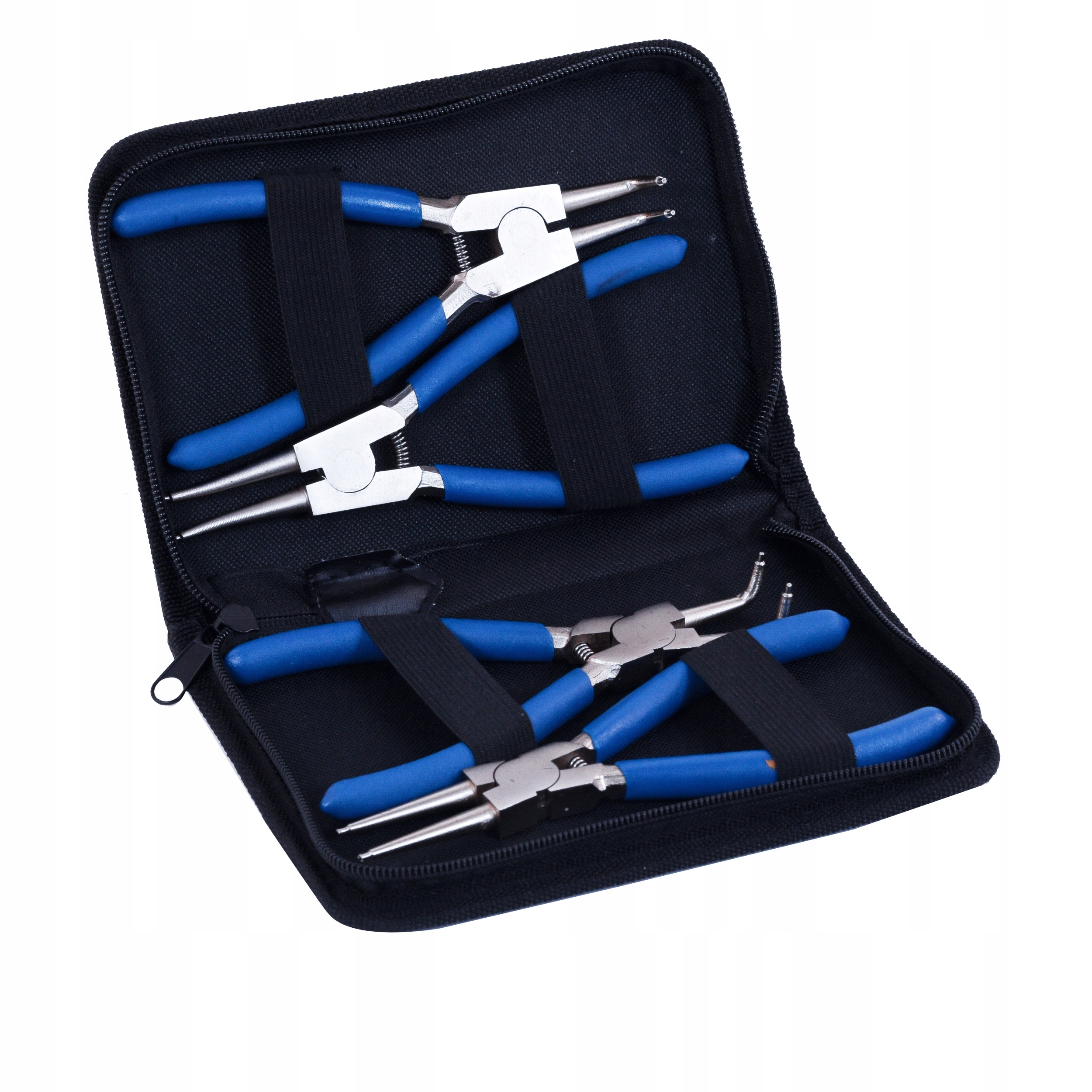 Szczypce Pierścieni SEGERA 150mm 4szt Zewnętrzne Wewnętrzne Proste Wygięte