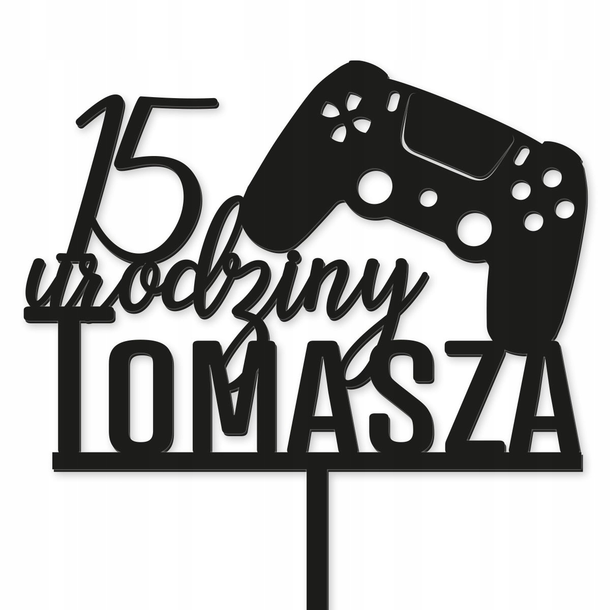 TOPPER TORT PAD KONSOLA GRACZ PS XBOX NAPIS CZARNY