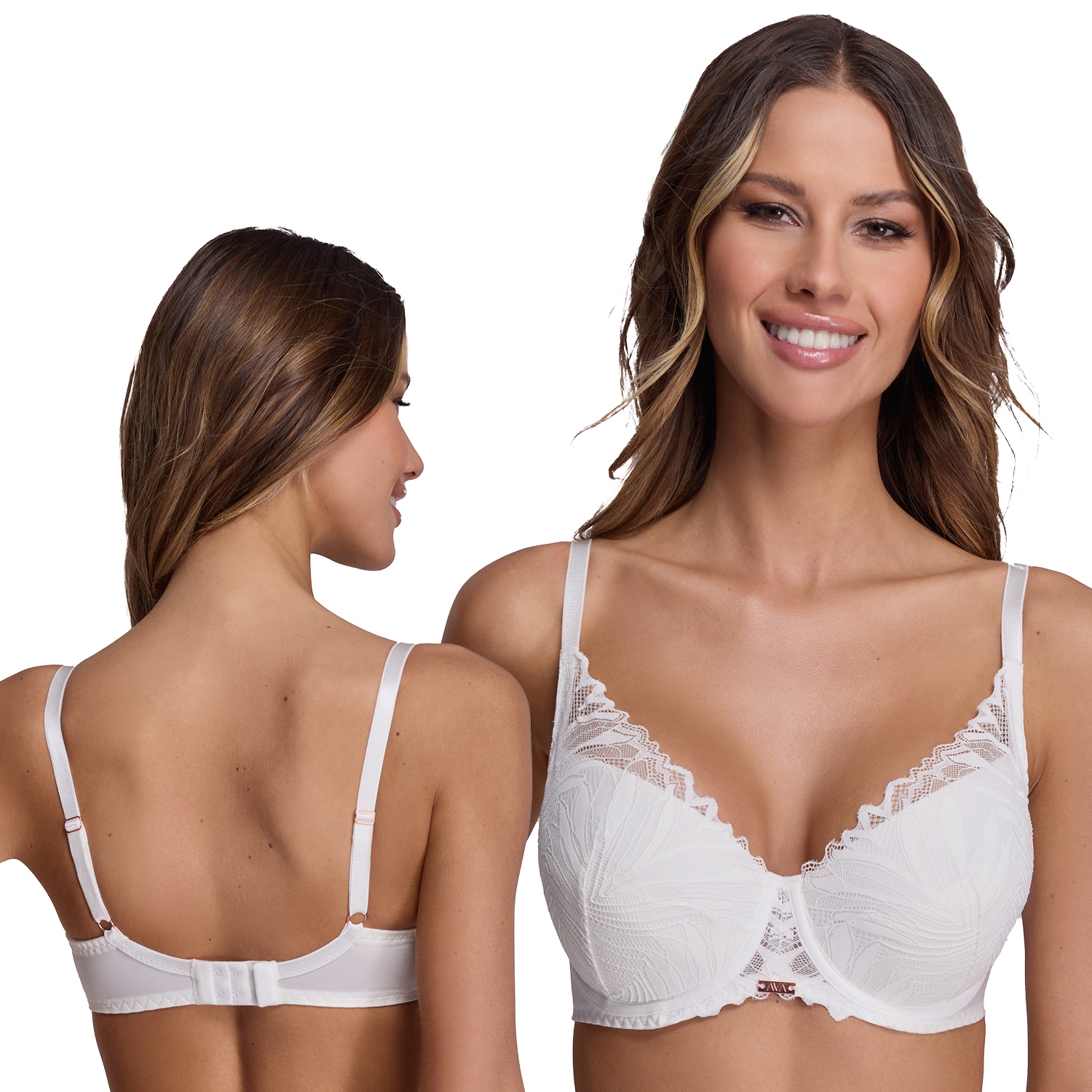 Ava 2104 Yasemin krajková podprsenka ecru Push-up 70B