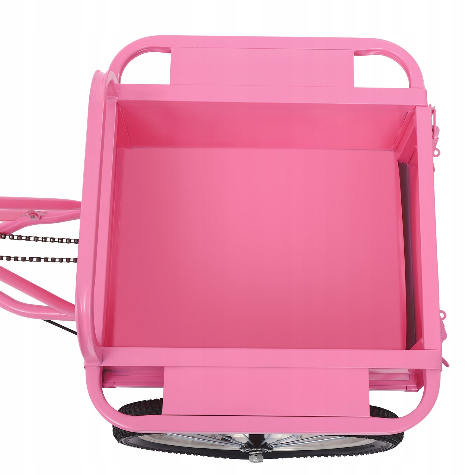 Różowy trójkołowiec 155X102CM Wyposażenie dodatkowe błotniki dzwonek koszyk