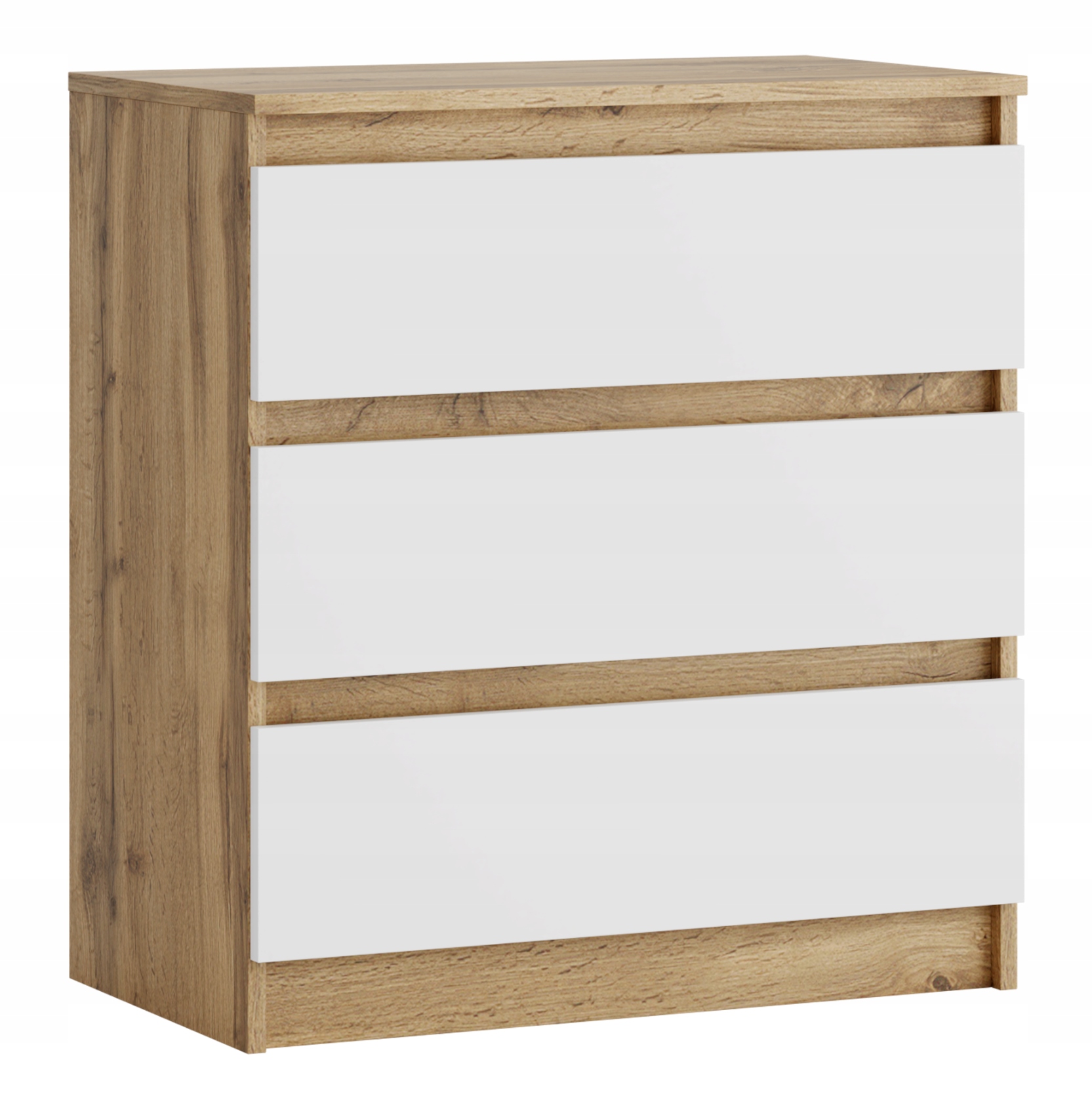 KOMODA SZAFKA WOTAN BIAŁA 3 SZUFLADY NOWOCZESNA DO SALONU SYPIALNI