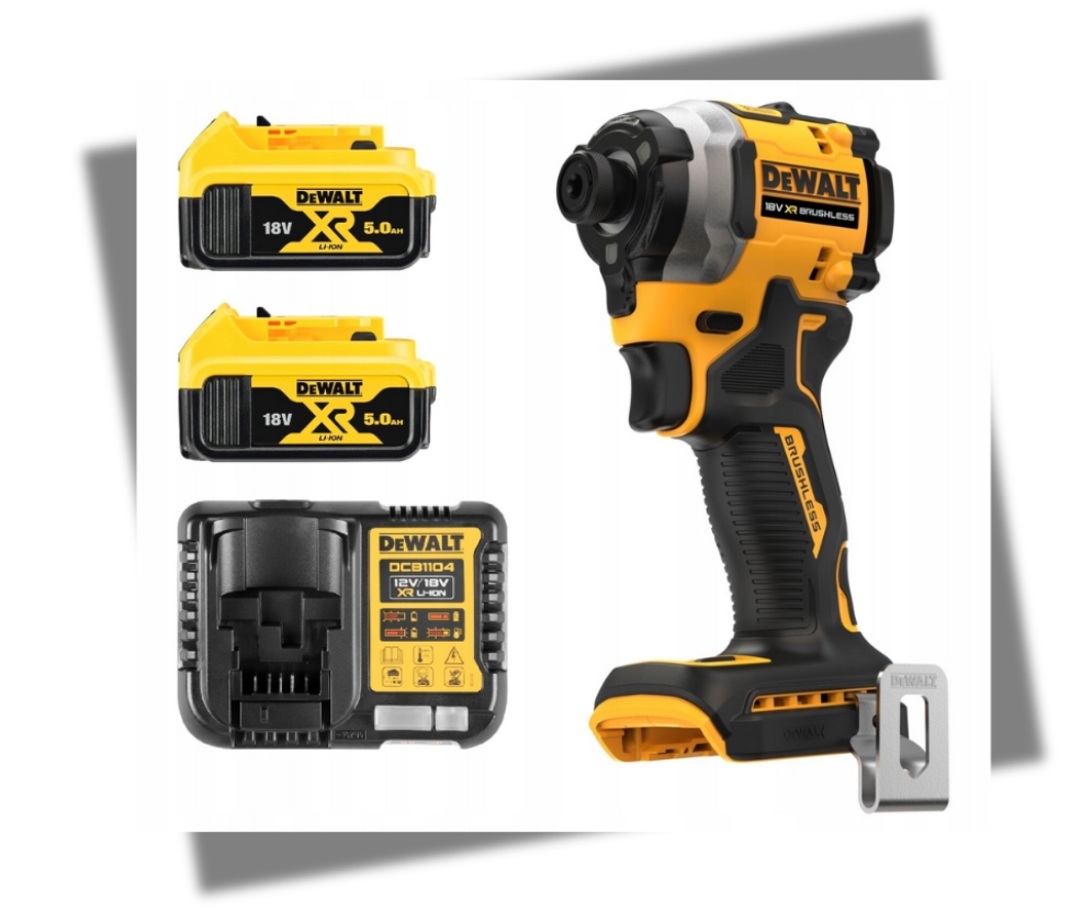 Zakrętarka udarowa 18V 205Nm DCF850N 2x5Ah ładowarka DCB1104 Xr DeWALT