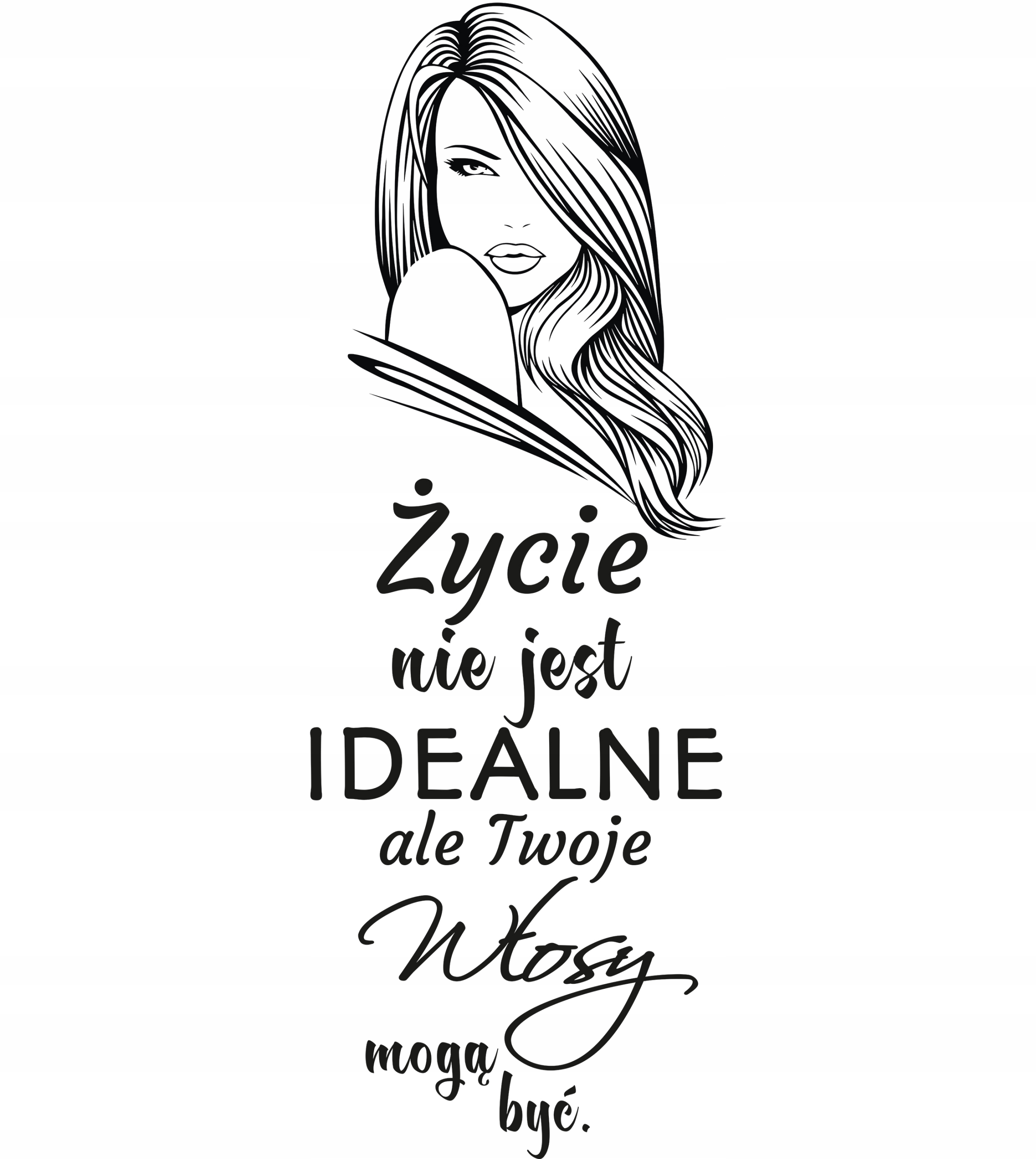 

Naklejka na ścianę Salon Fryzjerski Kobieta 44x122