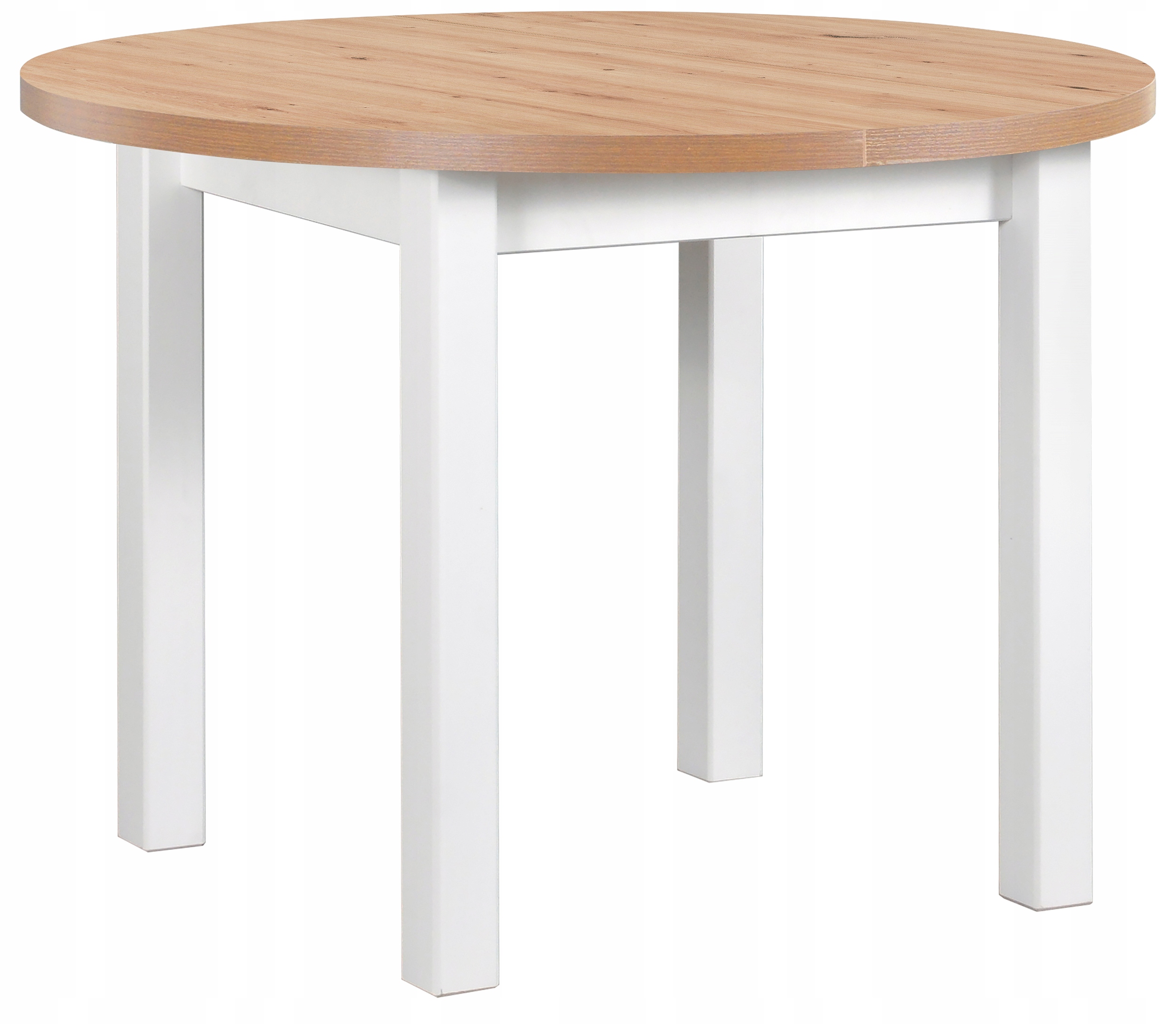 Dřevěný rozkládací stůl Clinver 100-180 x 100 cm bílý/dub artisan