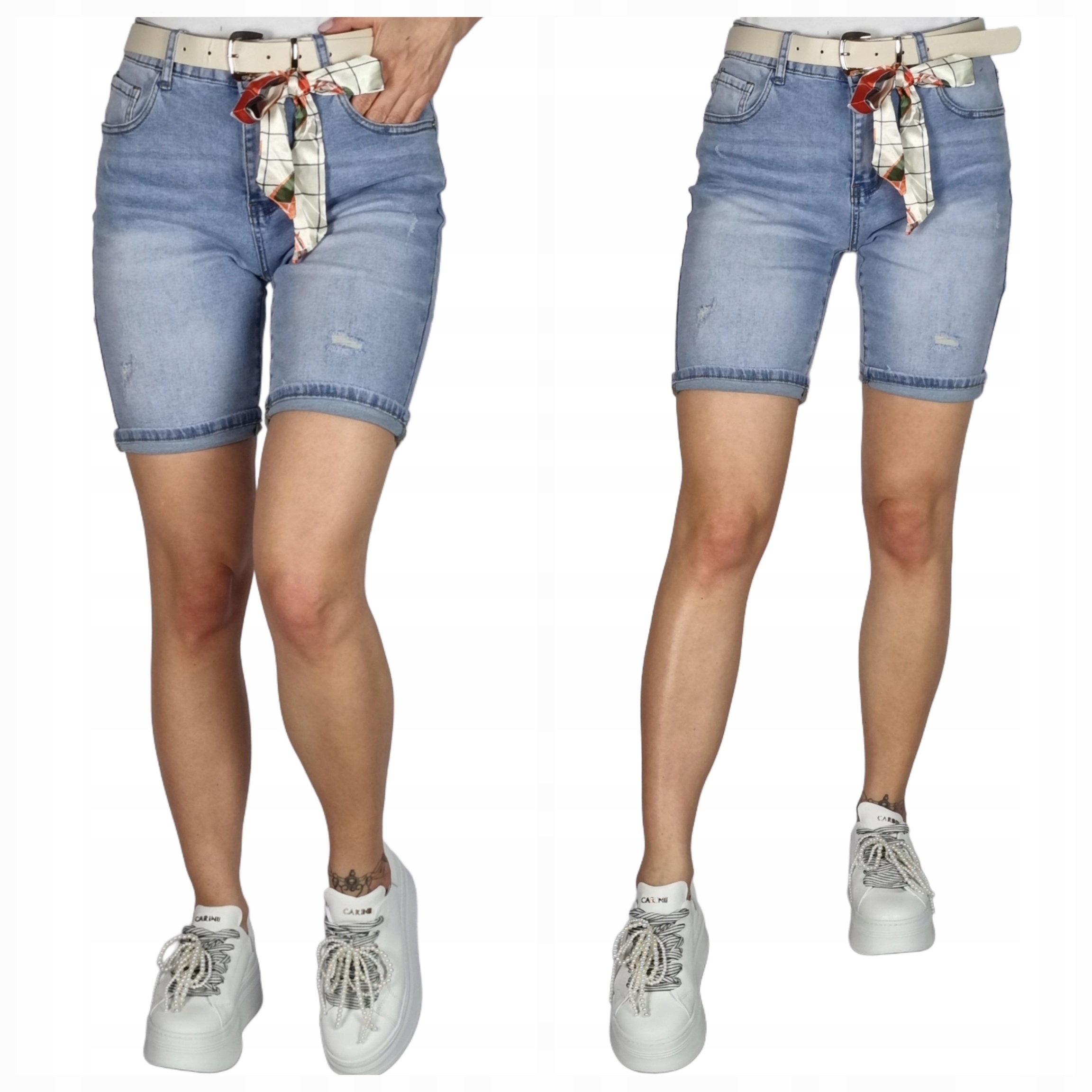 M.sara Spodenki Jeans Z Dziurami Kolarki Rozmiar 31/XL