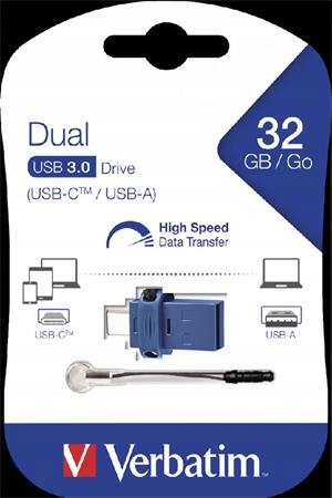Verbatim Store 'n' Go kettős meghajtó 32 Gb Usb 3.0/USB-C