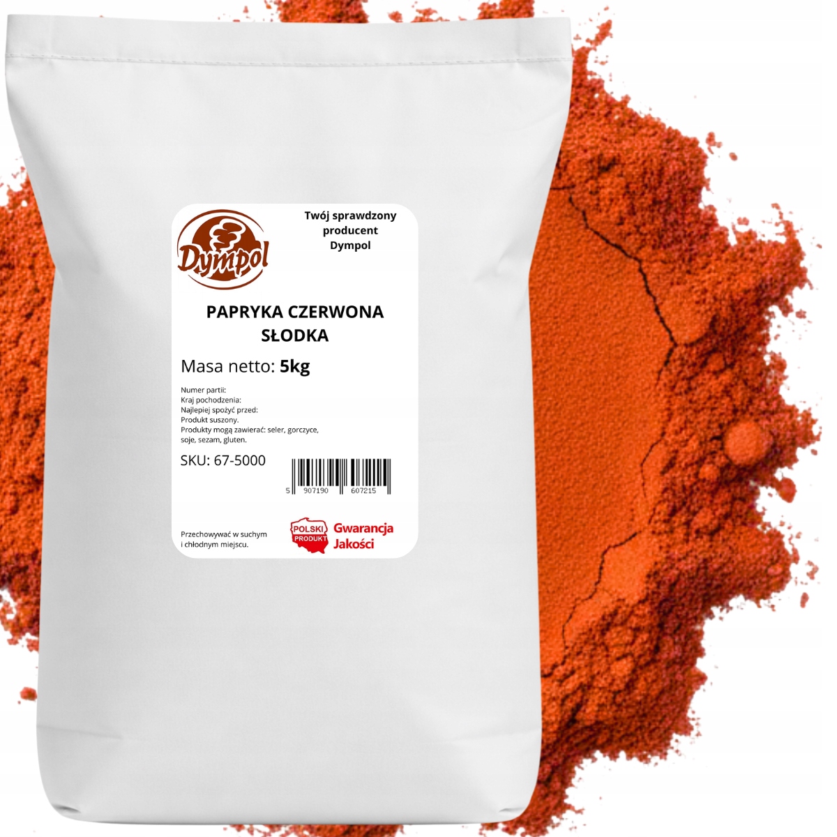 Levně Červená Paprika Sladká Mletá Aromatická Přírodní Kvalita Dympol 5 kg
