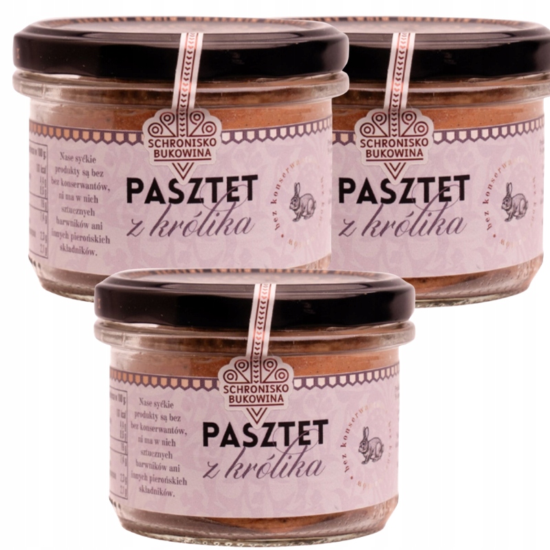 Levně Paštika z králíka a kuřete 180 g Schronisko Bukowina 54% Maso