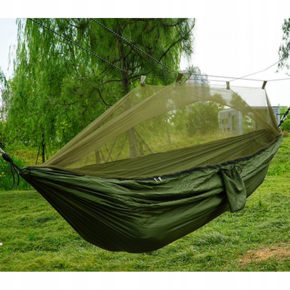 

Hamak turystyczny z moskitierą Olive Green